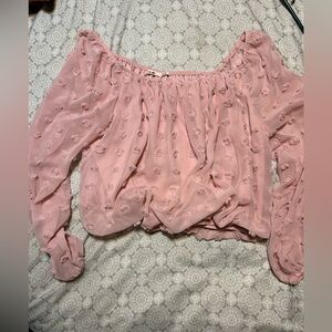 Miami Blush Pink Off-Shoulder Blouse